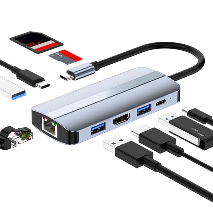 Lisslune | BYL-2206 9 in 1 USB-C / Type-C to USB Multifunctional Docking Station HUB Adapter