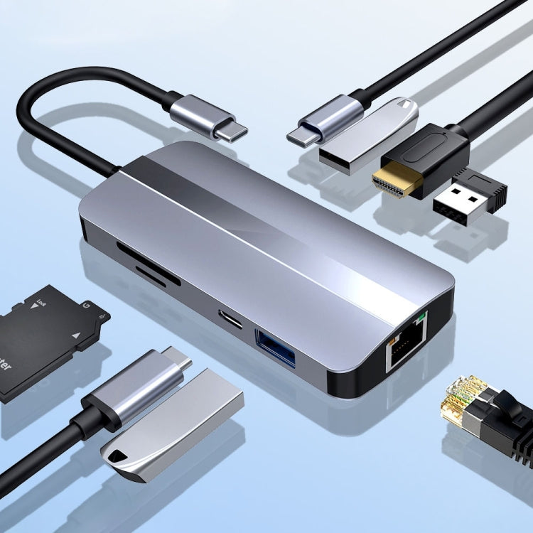 Lisslune | BYL-2206 9 in 1 USB-C / Type-C to USB Multifunctional Docking Station HUB Adapter