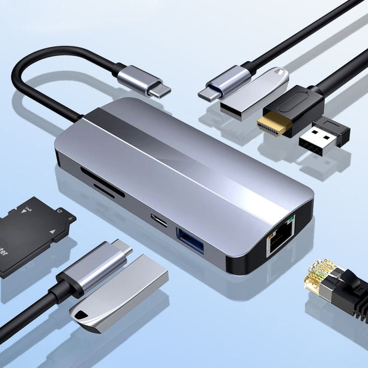 Lisslune | BYL-2206 9 in 1 USB-C / Type-C to USB Multifunctional Docking Station HUB Adapter