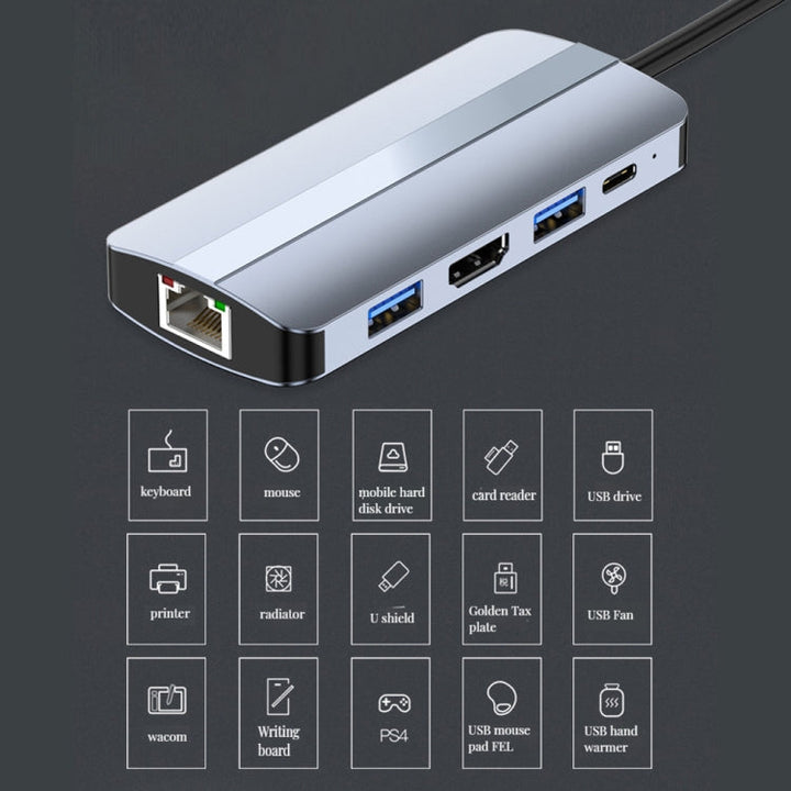 Lisslune | BYL-2206 9 in 1 USB-C / Type-C to USB Multifunctional Docking Station HUB Adapter