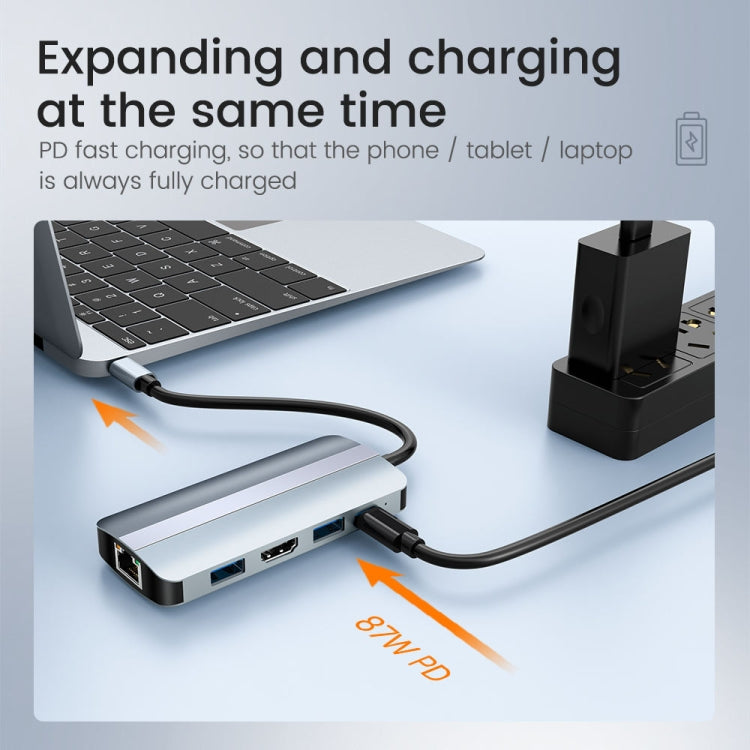 Lisslune | BYL-2206 9 in 1 USB-C / Type-C to USB Multifunctional Docking Station HUB Adapter