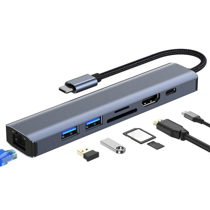 Lisslune | BYL-2303 7 in 1 USB-C / Type-C to USB Multifunctional Docking Station HUB Adapter