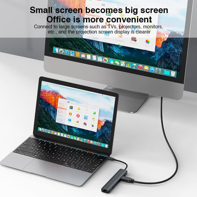Lisslune | BYL-2303 7 in 1 USB-C / Type-C to USB Multifunctional Docking Station HUB Adapter