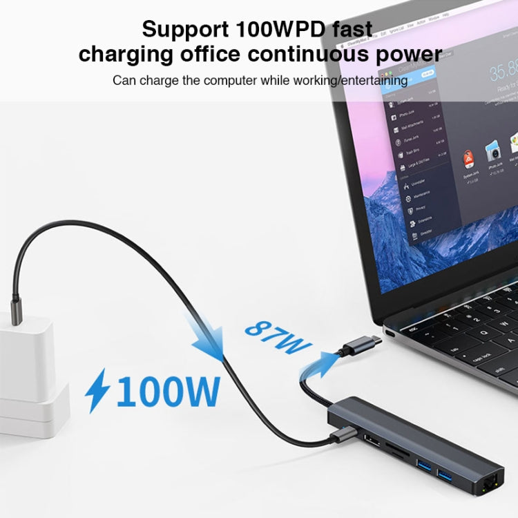 Lisslune | BYL-2303 7 in 1 USB-C / Type-C to USB Multifunctional Docking Station HUB Adapter