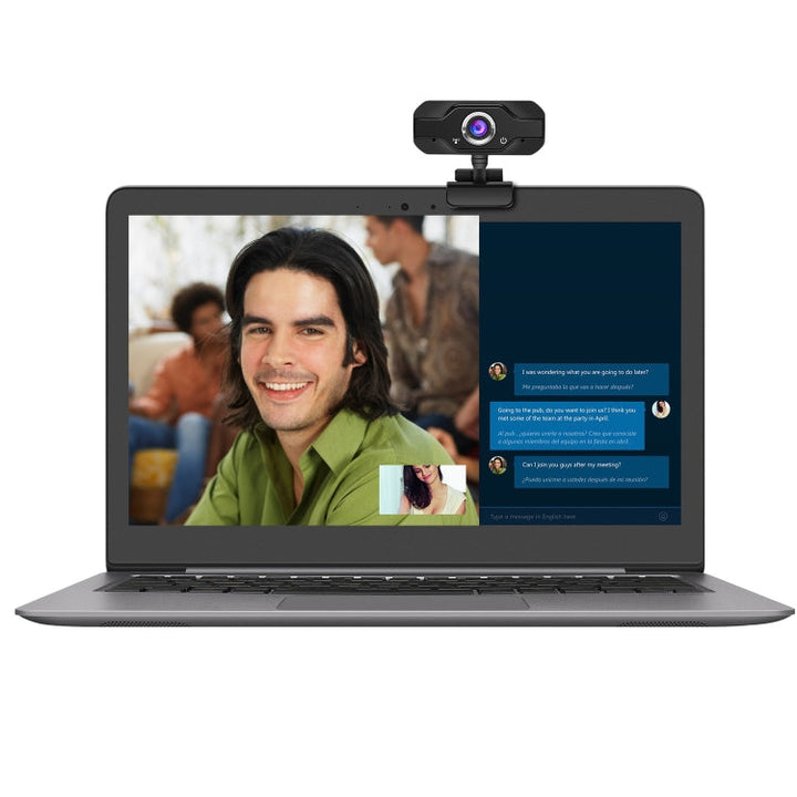 Lisslune | HXSJ S50 30fps 100 Megapixel 720P HD Webcam for Desktop / Laptop / Smart TV, with 10m sound-absorbing microphone, Cable length: 1.4m