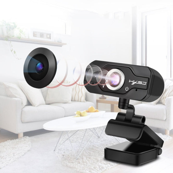 Lisslune | HXSJ S50 30fps 100 Megapixel 720P HD Webcam for Desktop / Laptop / Smart TV, with 10m sound-absorbing microphone, Cable length: 1.4m