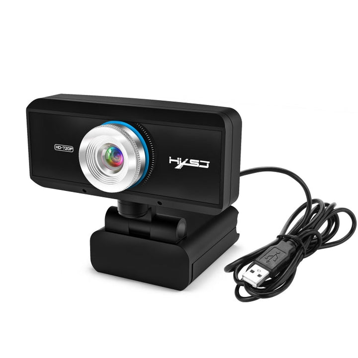 Lisslune | HXSJ S90 30fps 1 Megapixel 720P HD Webcam for Desktop / Laptop / Android TV, with 8m noise-cancelling microphone, Cable length: 1.5m