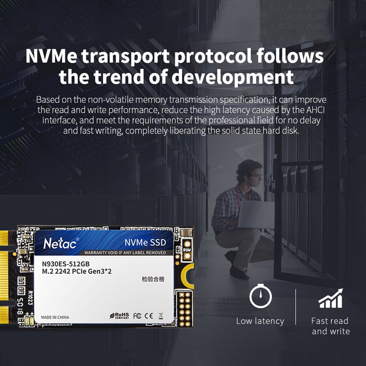 Lisslune | Netac N930ES 512GB M.2 2242 PCIe Gen3x2 Solid State Drive