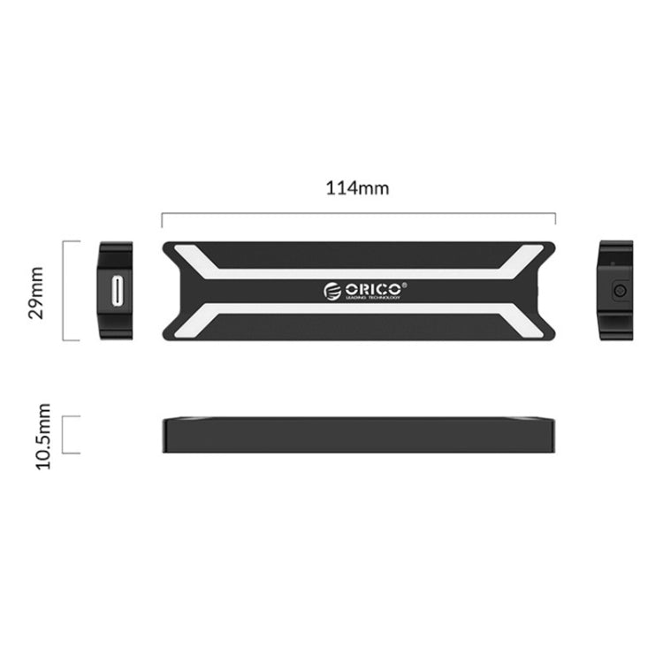 Lisslune | ORICO PBM2 NVMe M.2 SSD enclosure Type C USB 3.1 enclosure hard drive box (10Gbps)