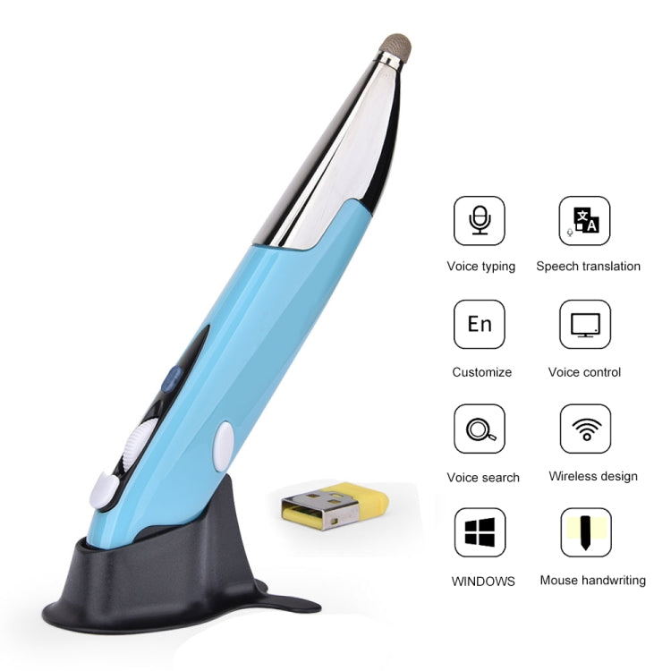 Lisslune | PR-06S 4-Button Smart Wireless Optical Mouse with Stylus Pen Function, Voice Control / Translation Support (Blue)
