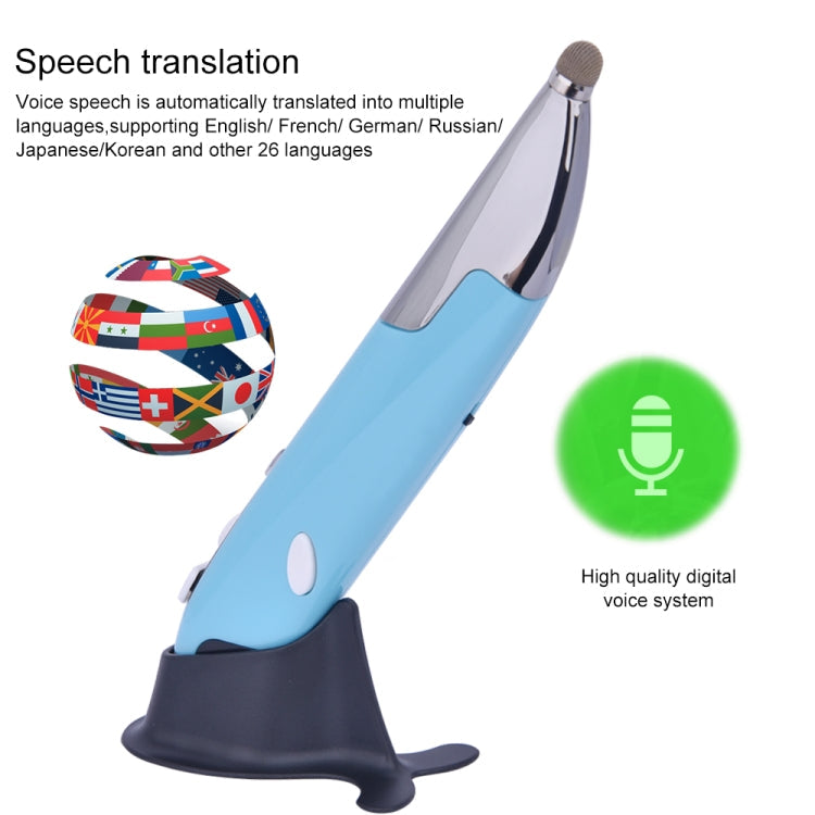 Lisslune | PR-06S 4-Button Smart Wireless Optical Mouse with Stylus Pen Function, Voice Control / Translation Support (Blue)