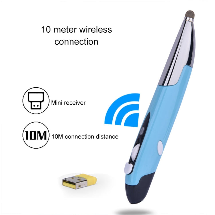 Lisslune | PR-06S 4-Button Smart Wireless Optical Mouse with Stylus Pen Function, Voice Control / Translation Support (Blue)