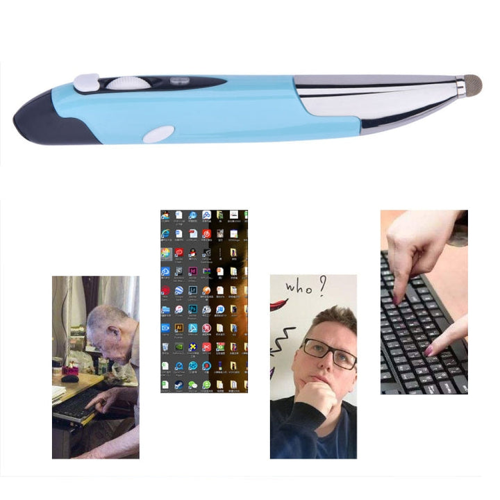 Lisslune | PR-06S 4-Button Smart Wireless Optical Mouse with Stylus Pen Function, Voice Control / Translation Support (Blue)