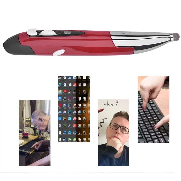 Lisslune | PR-06S 4-Button Smart Wireless Optical Mouse with Stylus Function, supports Voice Control / Translation (Red)