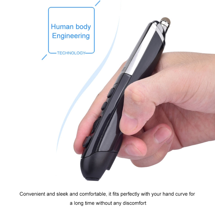 Lisslune | PR-08 6-Button Smart Wireless Optical Mouse with Stylus Pen & Laser Function (Black)