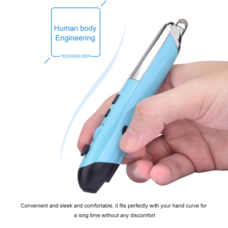 Lisslune | PR-08 6-Button Smart Wireless Optical Mouse with Stylus Pen & Laser Function (Blue)