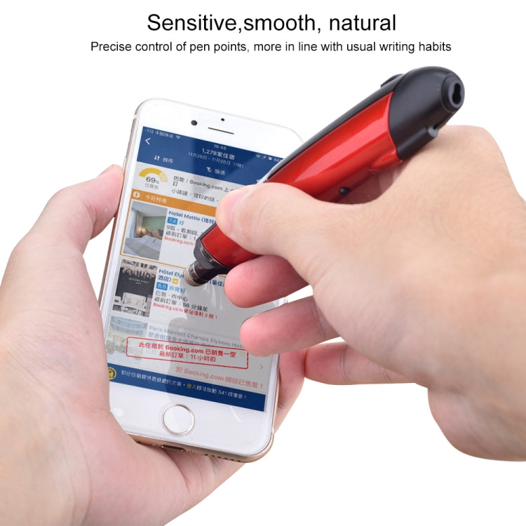 Lisslune | PR-08 6-Button Smart Wireless Optical Mouse with Stylus Pen & Laser Function (Red)