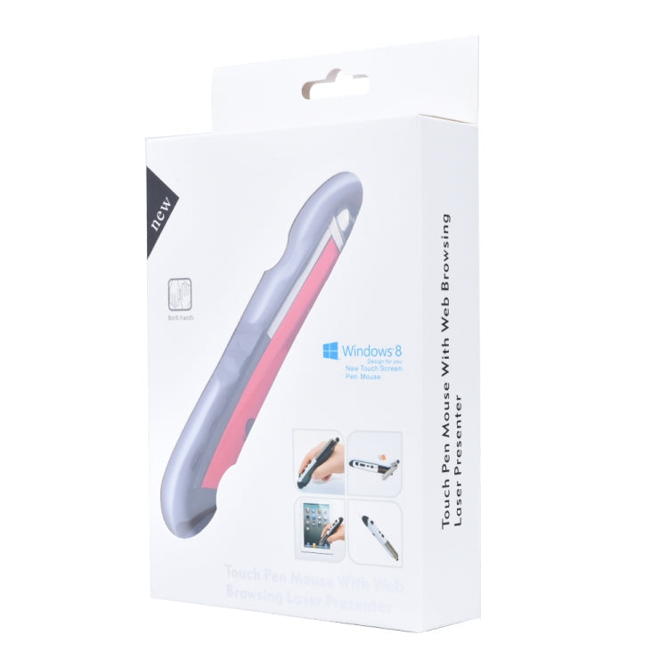 Lisslune | PR-08 6-Button Smart Wireless Optical Mouse with Stylus Pen & Laser Function (Red)