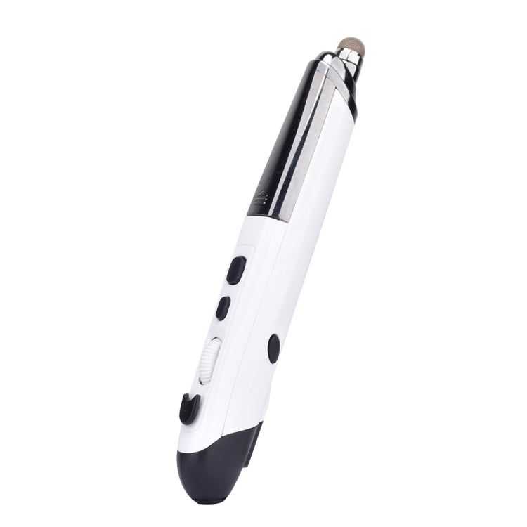 Lisslune | PR-08 6-Button Smart Wireless Optical Mouse with Stylus Pen & Laser Function (White)
