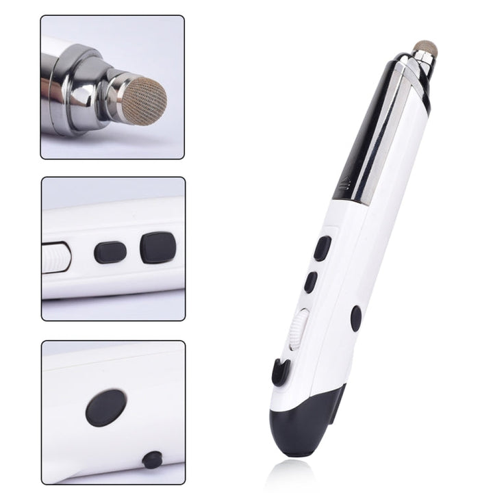 Lisslune | PR-08 6-Button Smart Wireless Optical Mouse with Stylus Pen & Laser Function (White)