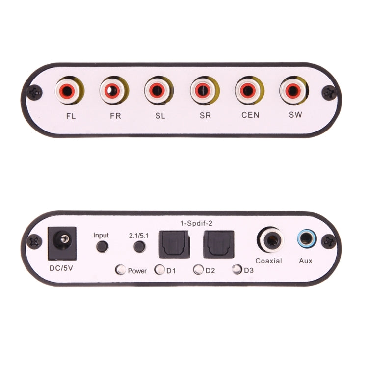 Lisslune | NEWKENG 51R DTS / AC3 to Analog 5.1 Audio / Stereo Audio Digital Audio Converter Decoder