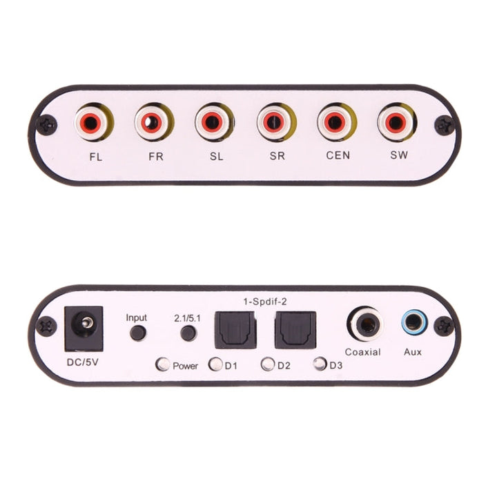 Lisslune | NEWKENG 51R DTS / AC3 to Analog 5.1 Audio / Stereo Audio Digital Audio Converter Decoder