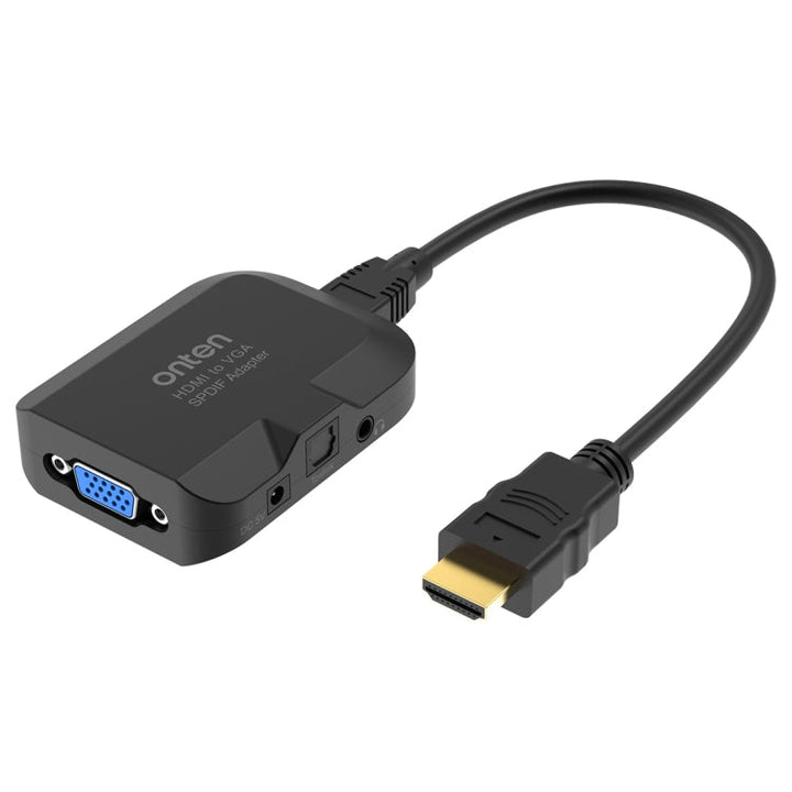 Lisslune | Onten 35165 HDMI to VGA + optical audio converter for speakers / TV / computer