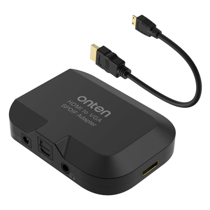 Lisslune | Onten 35165 HDMI to VGA + optical audio converter for speakers / TV / computer