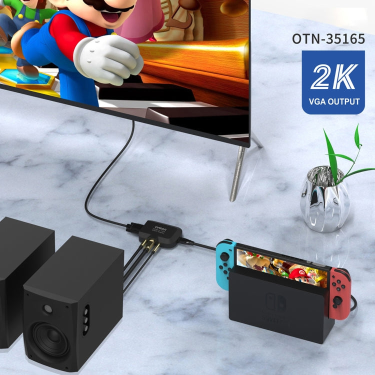 Lisslune | Onten 35165 HDMI to VGA + optical audio converter for speakers / TV / computer