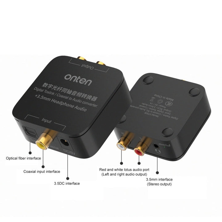 Lisslune | Onten 37506 Digital Optical Coaxial Audio Converter Support 192K