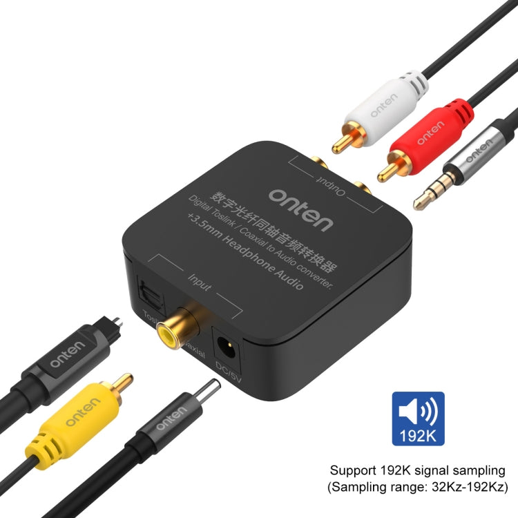 Lisslune | Onten 37506 Digital Optical Coaxial Audio Converter Support 192K