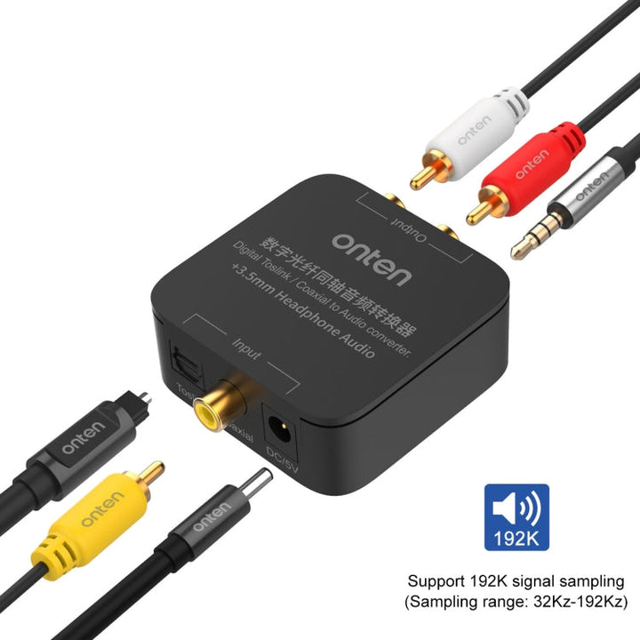 Lisslune | Onten 37506 Digital Optical Coaxial Audio Converter Support 192K