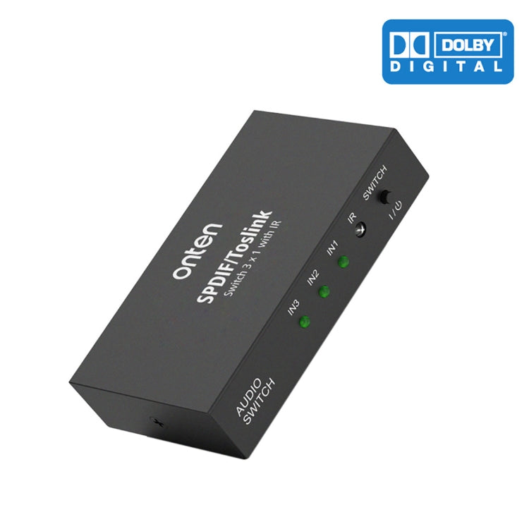 Lisslune | Onten 37507 Digital Optical Audio 3 In 1 Out Switcher Speaker Connection
