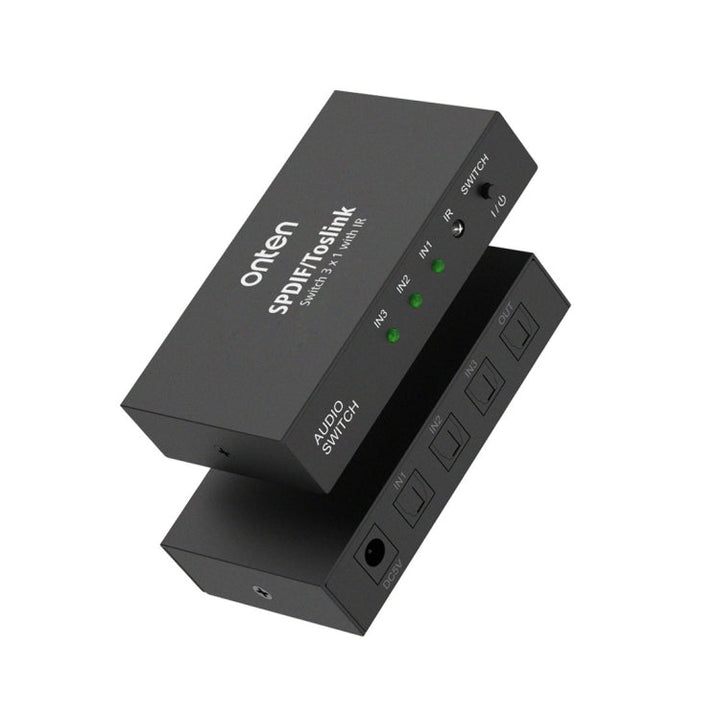 Lisslune | Onten 37507 Digital Optical Audio 3 In 1 Out Switcher Speaker Connection