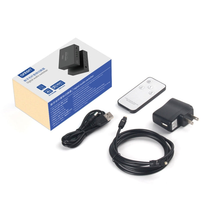 Lisslune | Onten 37507 Digital Optical Audio 3 In 1 Out Switcher Speaker Connection