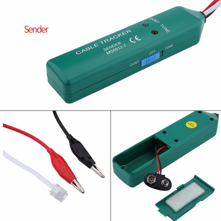 Lisslune | BSIDE MS6812 RJ11 & RJ45 telephone line cable tracker, including transmitter & receiver