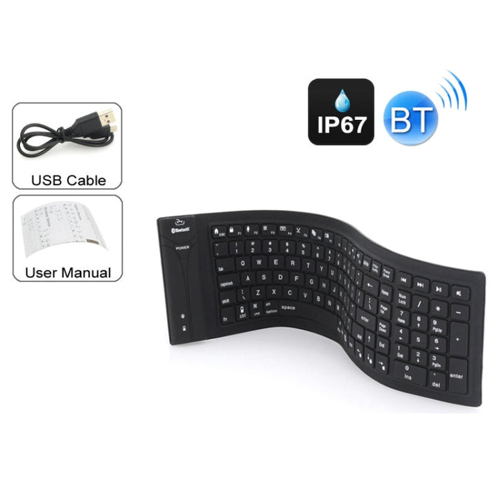 Lisslune | JA-11 108-Key Foldable Silicone Bluetooth Keyboard