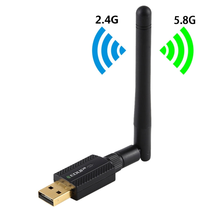 Lisslune | EDUP EP-AC1661 2 in 1 Bluetooth 4.2 + Dual Band 11AC 600Mbps High-Speed Wireless USB Adapter WiFi Receiver