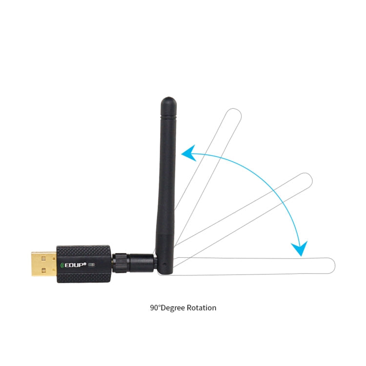 Lisslune | EDUP EP-AC1661 2 in 1 Bluetooth 4.2 + Dual Band 11AC 600Mbps High-Speed Wireless USB Adapter WiFi Receiver