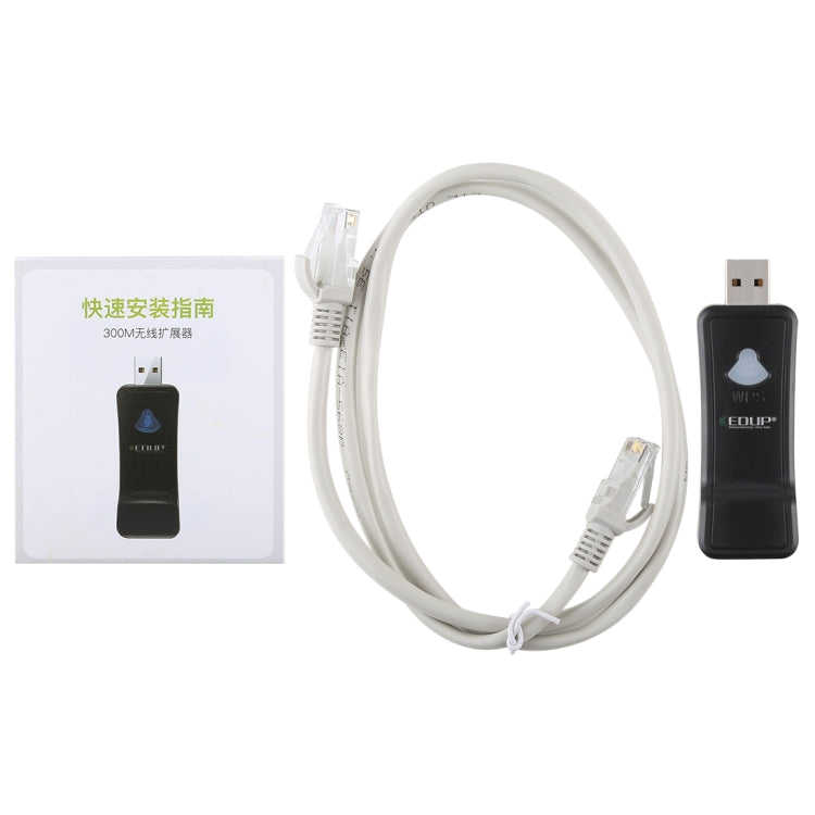 Lisslune | EDUP EP-2911S 300Mbps 2.4GHz Wireless USB Repeater WiFi to RJ45 Network Adapter for TV, Set-Top Box, PS4, Xbox, Printer, Projector