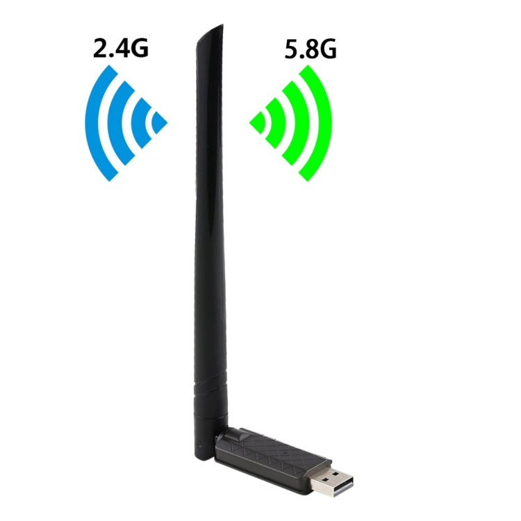 Lisslune | EDUP EP-AC1666 Dual Band 11AC 650Mbps High-Speed Wireless USB Adapter WiFi Receiver, driverless