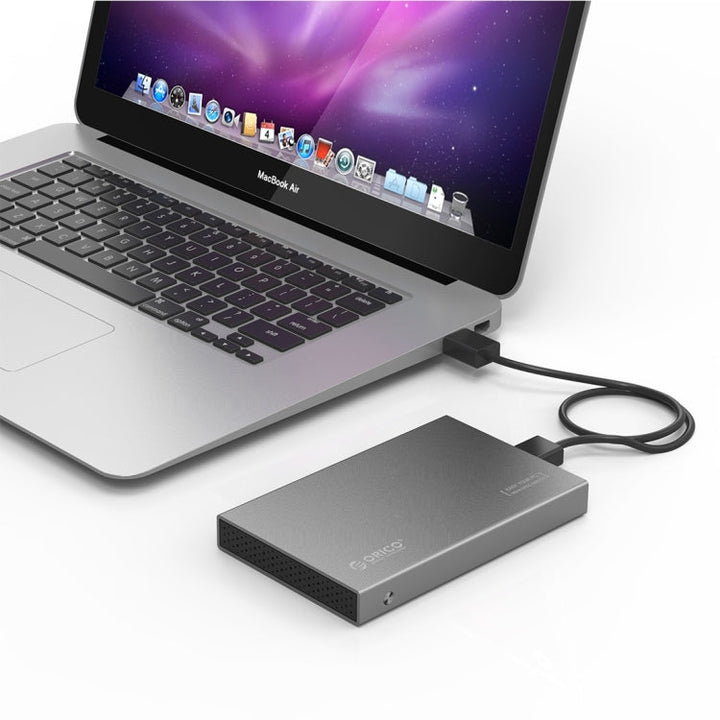 Lisslune | ORICO 2518S3 USB3.0 External Hard Drive Enclosure for 7mm & 9.5mm 2.5 inch SATA HDD / SSD (Silver)