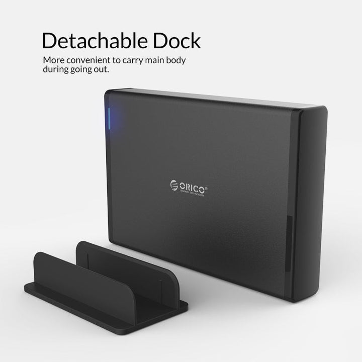 Lisslune | ORICO 7688C3 8TB 3.5 Inch USB-C / Type-C Mobile HDD Enclosure with Removable Base, Cable Length: 1m