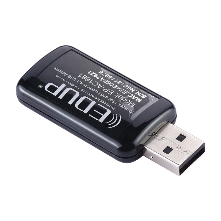 Lisslune | EDUP EP-AC1681 2 in 1 AC1200Mbps 2.4GHz & 5.8GHz Dual Band USB WiFi Adapter External Network Card with Bluetooth 4.1 Function