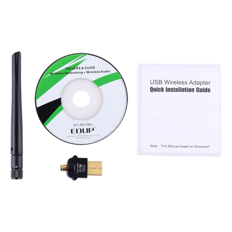 Lisslune | EDUP EP-AC1669 AC1300Mbps 2.4GHz & 5.8GHz Dual Band USB WiFi Adapter External Network Card with 2dbi Antenna