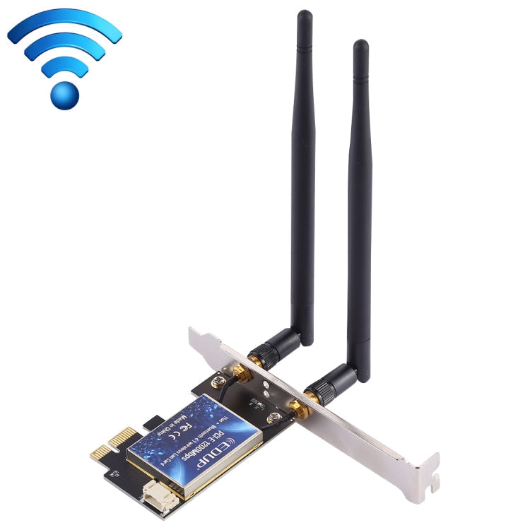 Lisslune | EDUP EP-9620 2 in 1 AC1200Mbps 2.4GHz & 5.8GHz Dual Band PCI-E 2 Antenna WiFi Adapter External Network Card + Bluetooth
