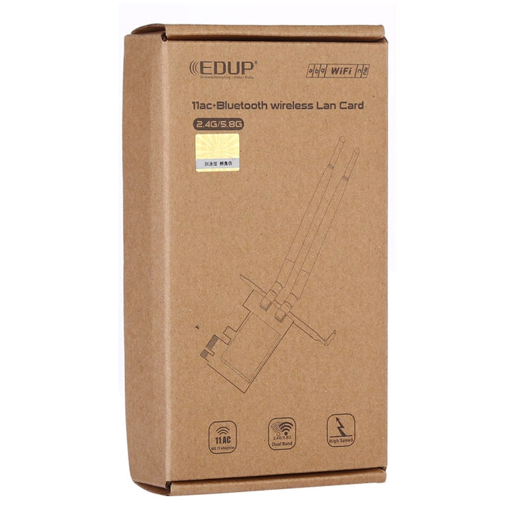 Lisslune | EDUP EP-9620 2 in 1 AC1200Mbps 2.4GHz & 5.8GHz Dual Band PCI-E 2 Antenna WiFi Adapter External Network Card + Bluetooth