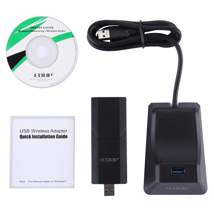 Lisslune | EDUP EP-AC1675 AC1900Mbps 2.4GHz & 5.8GHz Dual Band USB3.0 WLAN Adapter External Network Card