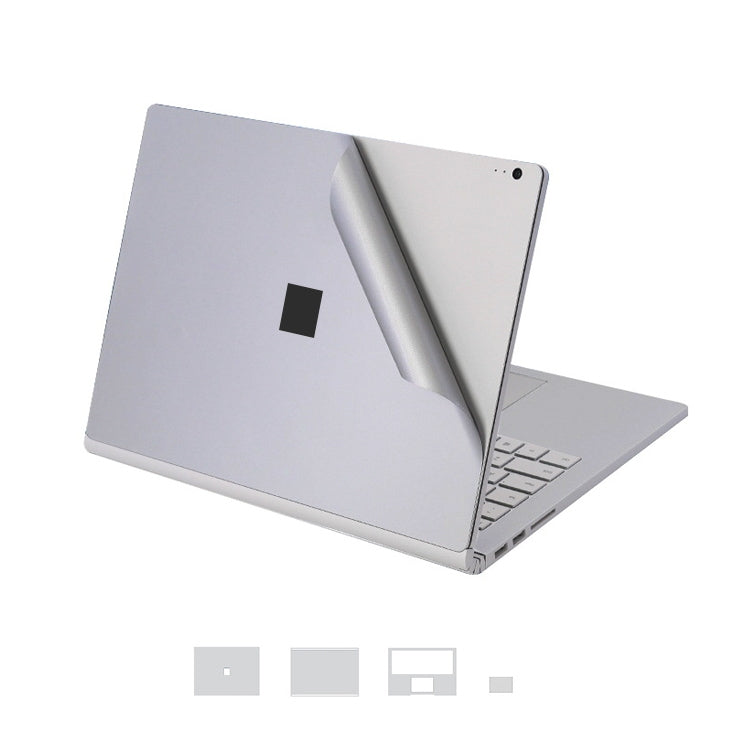 Lisslune | 4 in 1 Notebook Shell Protective Film Sticker Set for Microsoft Surface Book 13.5 inch (Gray)