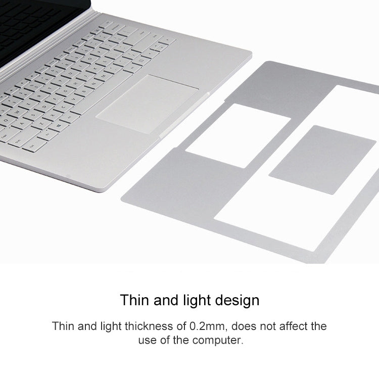 Lisslune | 4 in 1 Notebook Shell Protective Film Sticker Set for Microsoft Surface Book 13.5 inch (Gray)